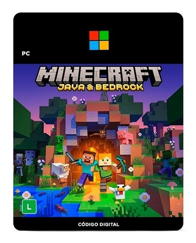 Minecraft Original Java Edition & Bedrock Edition Barato - Corre Que Ta  Baratinho